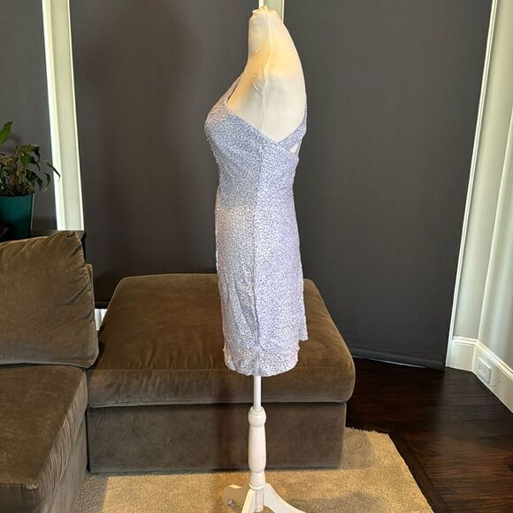 Women’s Lavender Sequined One Shoulder Short Prom Party Homecoming Dress Size 2 - Picture 7 of 13